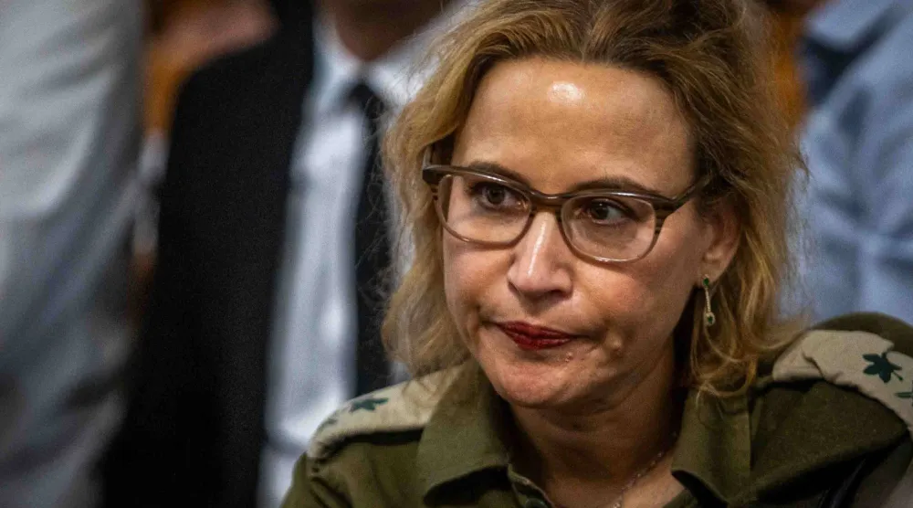 المدعية العسكرية الإسرائيلية السابقة اللواء يفعات تومر يروشالمي في المحكمة العليا بالقدس في أكتوبر 2024 (أ.ب)
