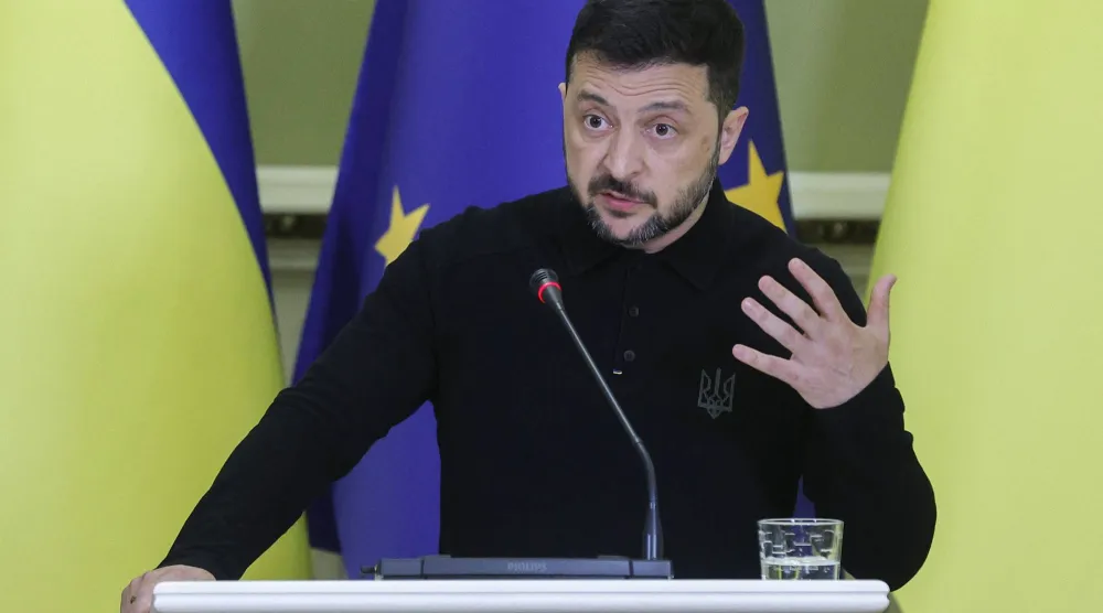 الرئيس الأوكراني فولوديمير زيلينسكي (إ.ب.أ)