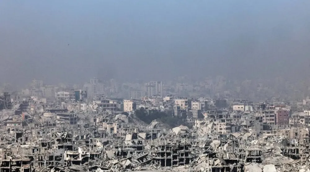 Gazze şehrinde yıkılan binalar, 5 Kasım 2025 (Reuters)