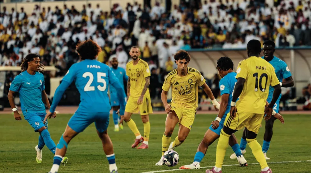 واصل النصر رحلة انتصاراته وأحكم قبضته على صدارة الترتيب (نادي النصر)