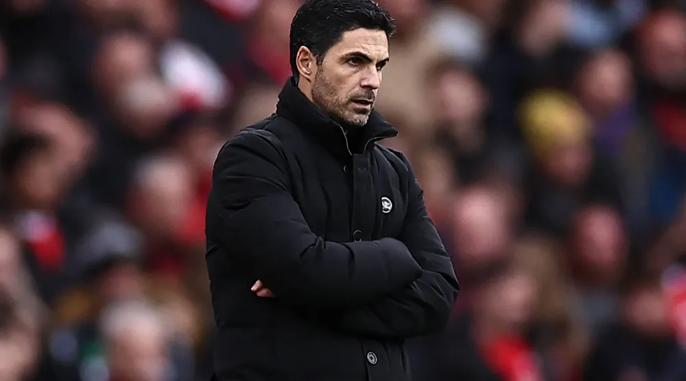 الإسباني ميكيل أرتيتا المدير الفني لفريق آرسنال (أ.ف.ب)