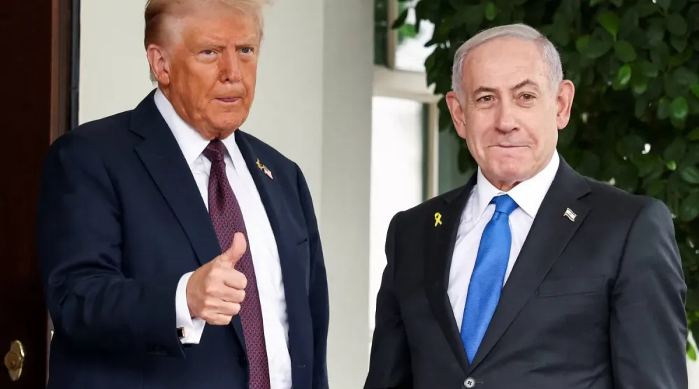 ABD Başkanı Donald Trump, 29 Eylül 2025 tarihinde İsrail Başbakanı Binyamin Netanyahu'yu Beyaz Saray'da ağırladı. (Reuters)