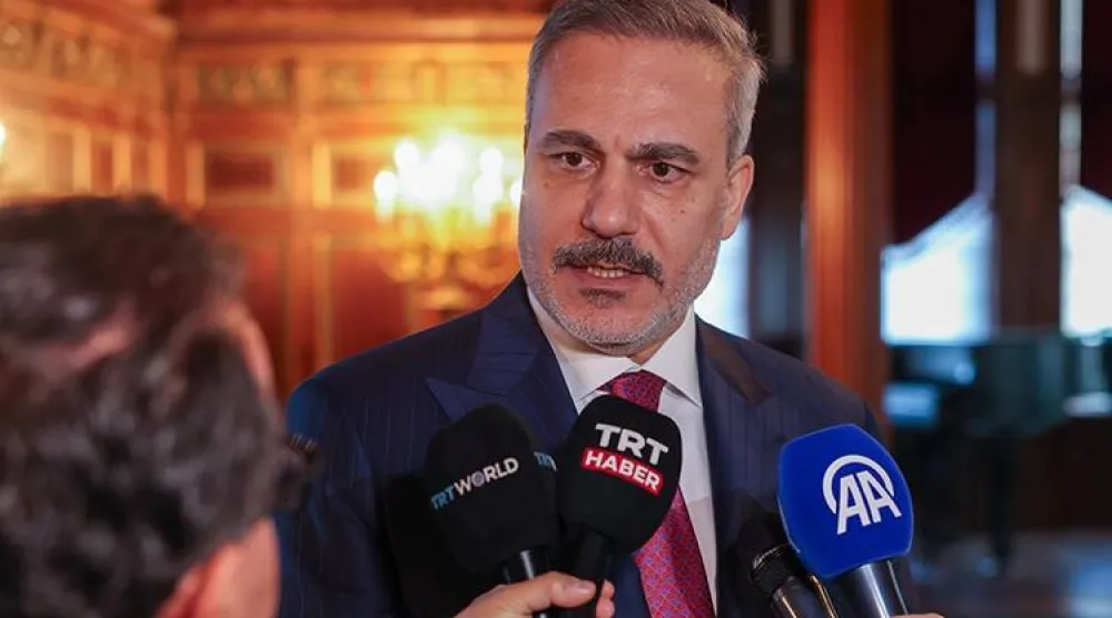 فيدان خلال تصريحات لوسائل إعلام تركية في واشنطن في 11 نوفمبر (إعلام تركي)