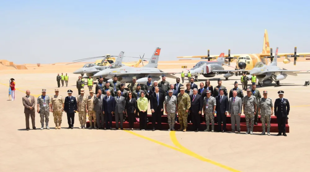 احتفال سابق نظمته القوات الجوية المصرية احتفالاً بمرور 40 عاماً على استيراد طائرات إف-16 الأميركية (أرشيفية- المتحدث العسكري المصري)