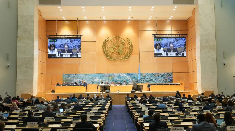 الباعور يلقي كلمة ليبيا أمام المجلس العالمي لحقوق الإنسان في جنيف (وزارة الخارجية الليبية)