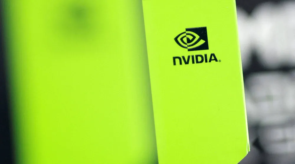 شعار شركة «إنفيديا» لصناعة الرقائق (رويترز)