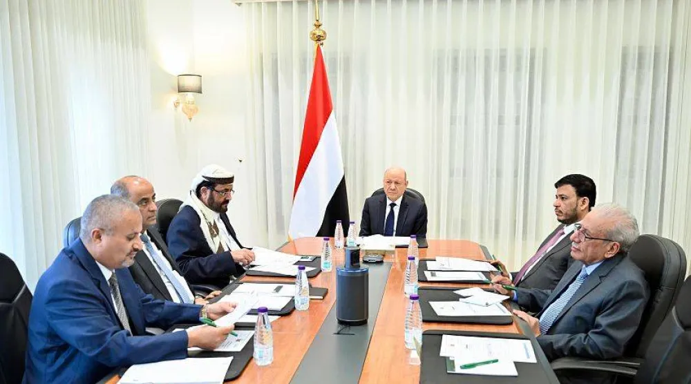 جانب من اجتماع مجلس القيادة الرئاسي اليمني (سبأ)