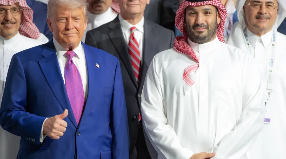 ABD Başkanı Donald Trump ve Suudi Arabistan Başbakanı ve Veliaht Prensi Muhammed bin Selman, Trump’ın Mayıs 2025'te Suudi Arabistan'a yaptığı ziyaret sırasında (Fotoğraf: Bender el-Calud)