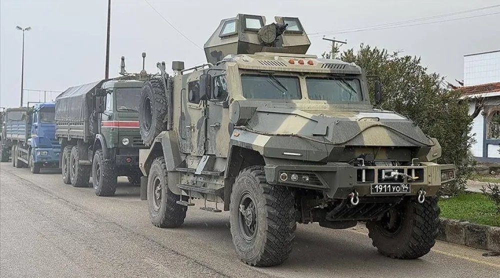 أرشيفية لرتل عسكري روسي في سوريا 