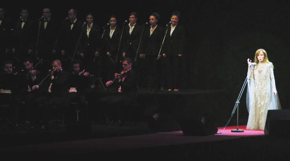 فيروز خلال حفلة في بيروت عام 2010 (أ.ف.ب)