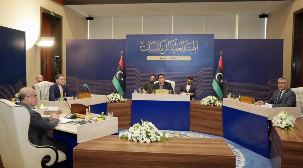 المنفي واللافي والدبيبة وتكالة (المجلس الرئاسي الليبي)