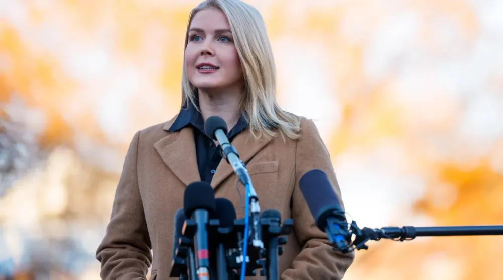 Beyaz Saray sözcüsü Karoline Leavitt, gazetecilere yaptığı açıklamadan bir kare (EPA)