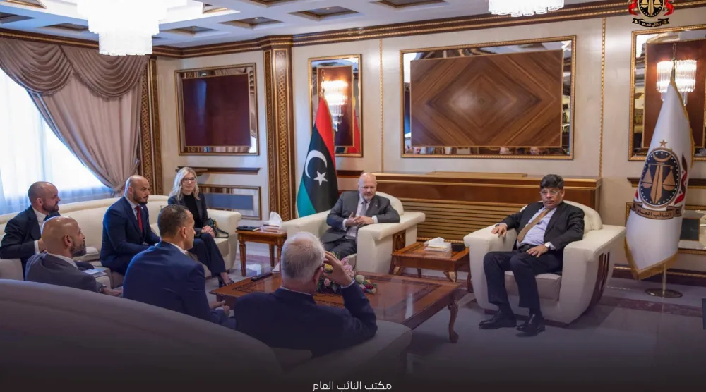 وفد من المحكمة الجنائية الدولية يلتقي النائب العام الليبي في نوفمبر 2024 (مكتب النائب العام)