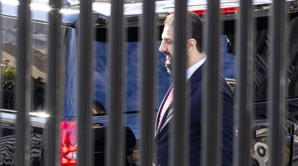 Syrian President Ahmed al-Sharaa arrives at the West Entrance of the White House to meet with US President Trump in Washington, DC, USA, 10 November 2025. (EPA)  