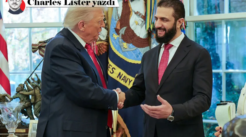ABD Başkanı Donald Trump ve Suriye Devlet Başkanı Ahmed Şara, Washington'daki Beyaz Saray'da, 10 Kasım 2025 (AFP)