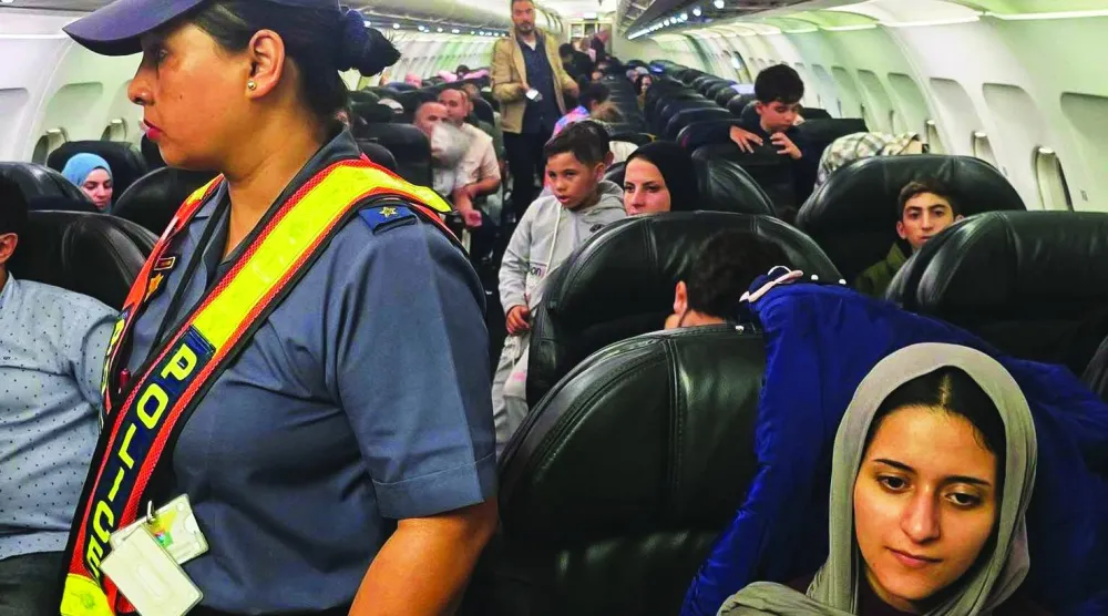 
صورة متداولة على وسائل التواصل لإحدى الطائرات التي هبطت في جوهانسبرغ حاملة فلسطينيين من غزة