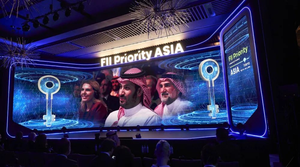 صورة من الحفل الافتتاحي لقمة الأولوية في طوكيو (مبادرة مستقبل الاستثمار)