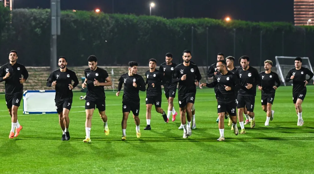 جانب من تدريبات منتخب مصر (الاتحاد المصري)