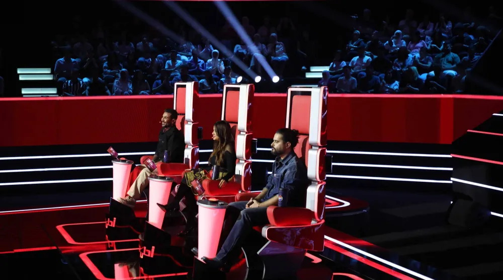 «ذا فويس 6» والمدرّبون ناصيف زيتون وأحمد سعد ورحمة رياض (إنستغرام)