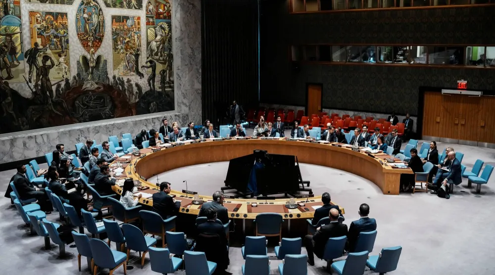 مجلس الأمن خلال أحد اجتماعاته الأخيرة في نيويورك (رويترز)