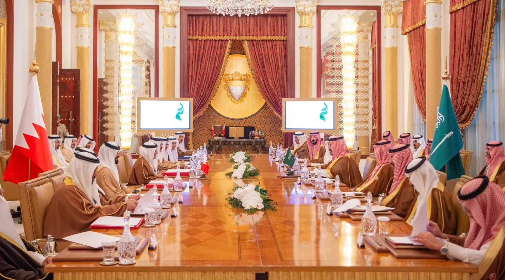 جانب من الاجتماع الرابع لمجلس التنسيق السعودي - البحريني في المنامة الأربعاء (واس)