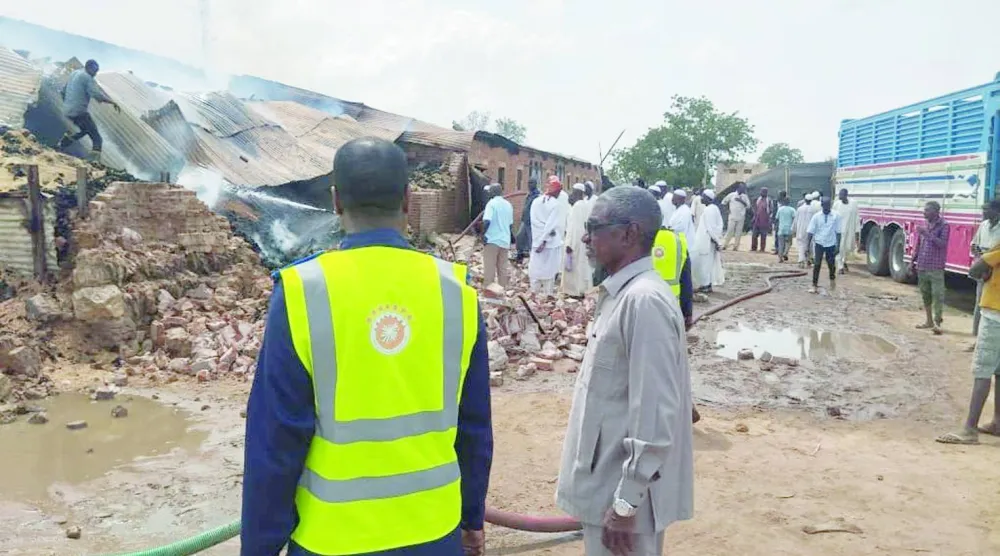 
صورة متداولة تبيّن جانباً من الدمار الذي ألحقته مسيَّرات «الدعم السريع» بمدينة الأُبيّض في إقليم كردفان