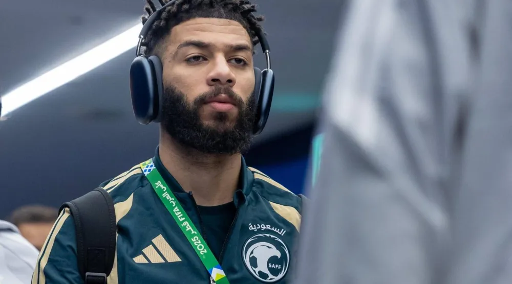 العبود خلال تواجده مع بعثة المنتخب السعودي في كأس العرب (الشرق الأوسط)