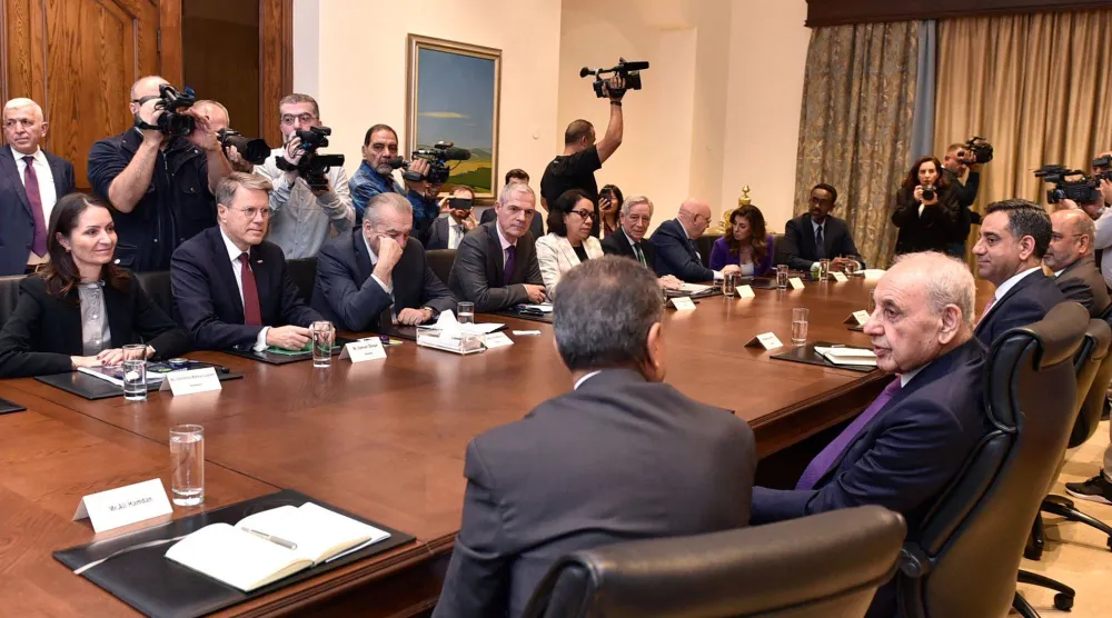 رئيس البرلمان نبيه بري مجتمعاً مع وفد مجلس الأمن في بيروت الجمعة (رئاسة البرلمان)