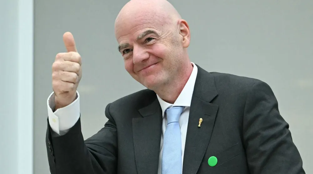 رئيس الاتحاد الدولي (الفيفا) جياني إنفانتينو (أ.ف.ب)