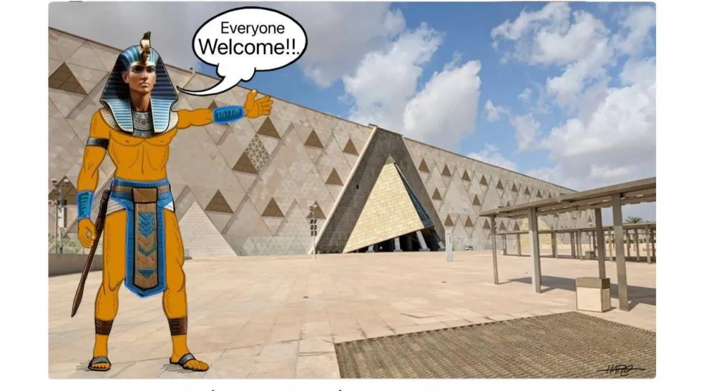 لوحة الفنان لويس هارو من أوروغواي (الشرق الأوسط)