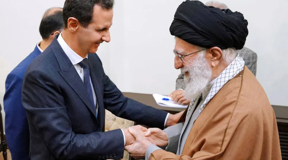 المرشد الإيراني علي خامنئي يستقبل بشار الأسد في فبراير 2019 (موقع خامنئي)