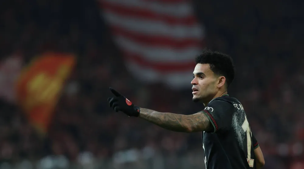 الكولومبي لويس دياز مهاجم بايرن ميونيخ الألماني (إ.ب.أ)