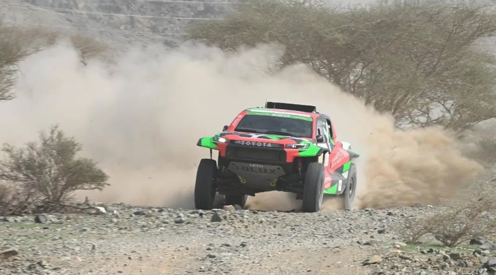 المتسابق السعودي يزيد الراجحي بات قريبا من حسم السباق (واس)