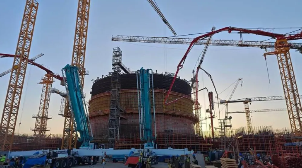 جانب من محطة «الضبعة النووية» في مصر نهاية الشهر الماضي (هيئة المحطات النووية المصرية)