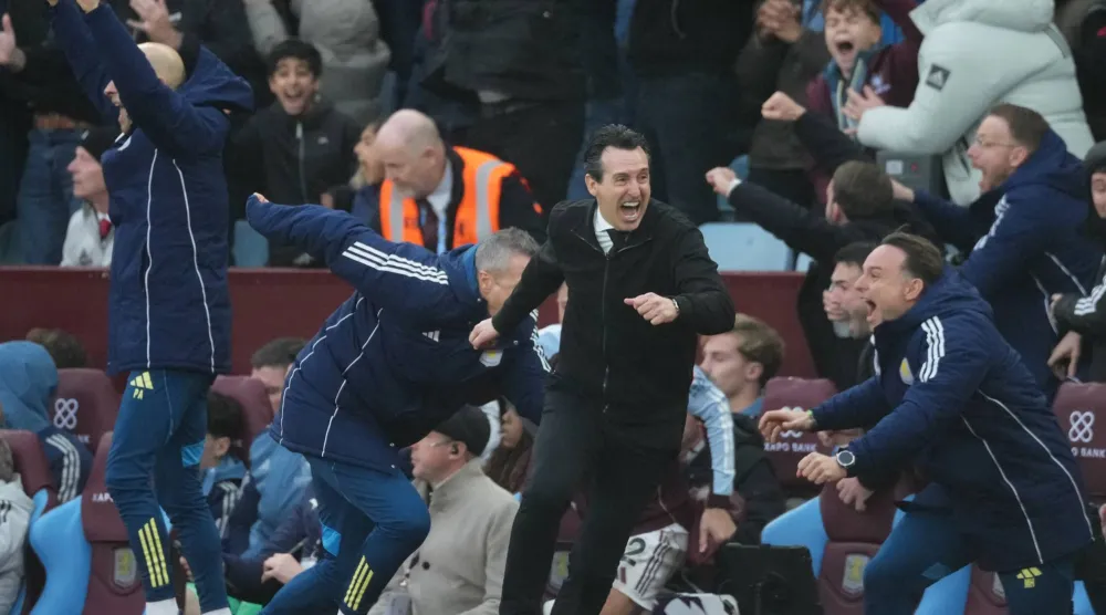 الإسباني أوناي إيمري مدرب أستون فيلا (أ.ب)