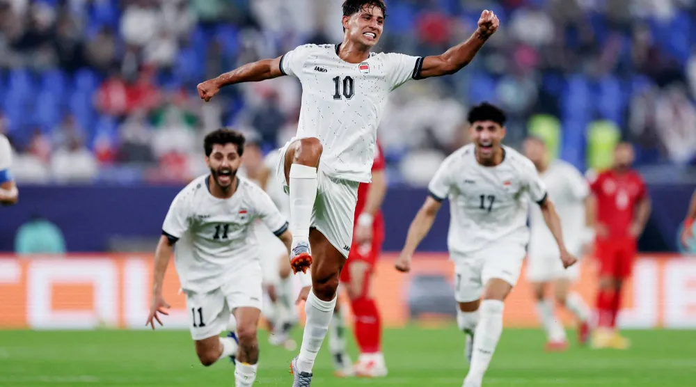 البديل مهند علي (ميمي) يحتفل بهدفه الأول في مرمى السودان (رويترز)