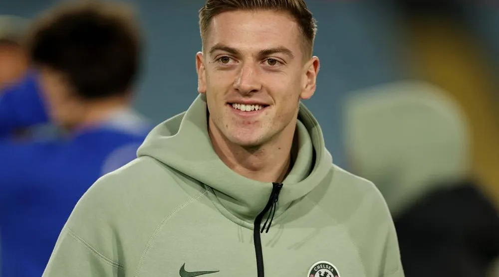 Football - Premier League - Leeds United v Chelsea - Elland Road, Leeds, Britain - December 3, 2025 Chelsea's Liam Delap on the pitch before the match. (Reuters)