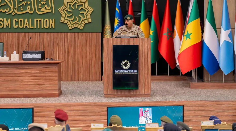 اللواء الطيار الركن محمد المغيدي الأمين العام للتحالف ثمَّن الدعم الكبير الذي تقدمه السعودية لبرامج ومبادرات التحالف (التحالف الإسلامي)