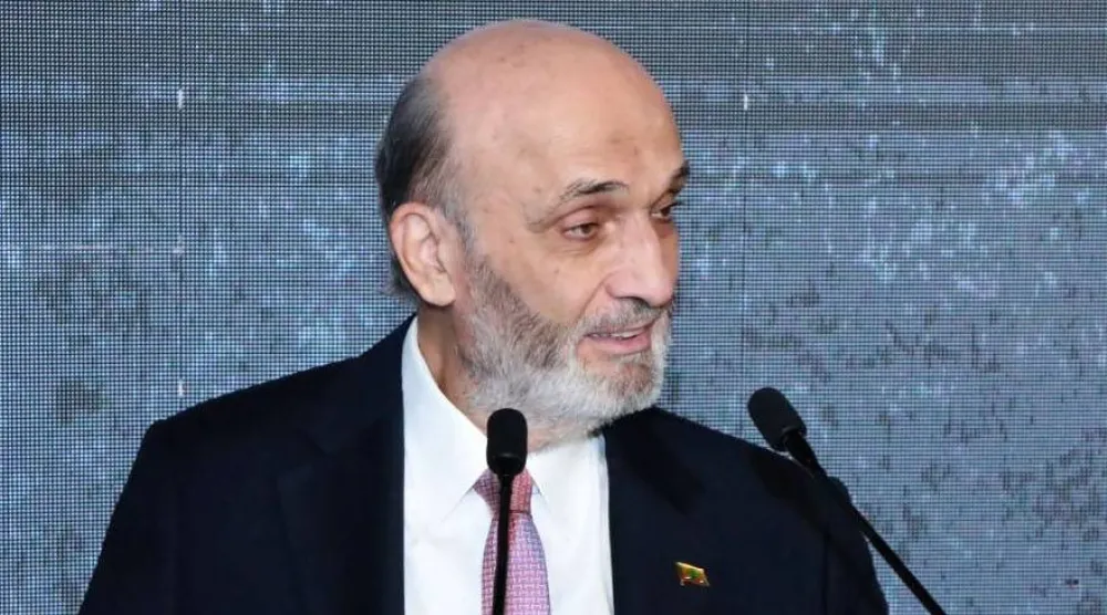 رئيس «القوات» سمير جعجع متحدثاً في مؤتمر الحزب العام الذي عقد الأحد (القوات) 