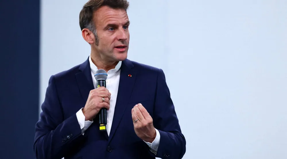 الرئيس الفرنسي إيمانويل ماكرون (أ.ف.ب)