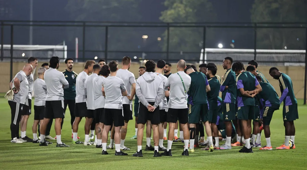 المنتخب السعودي اختتم تحضيراته لمواجهة المغرب (تصوير: سعد العنزي)