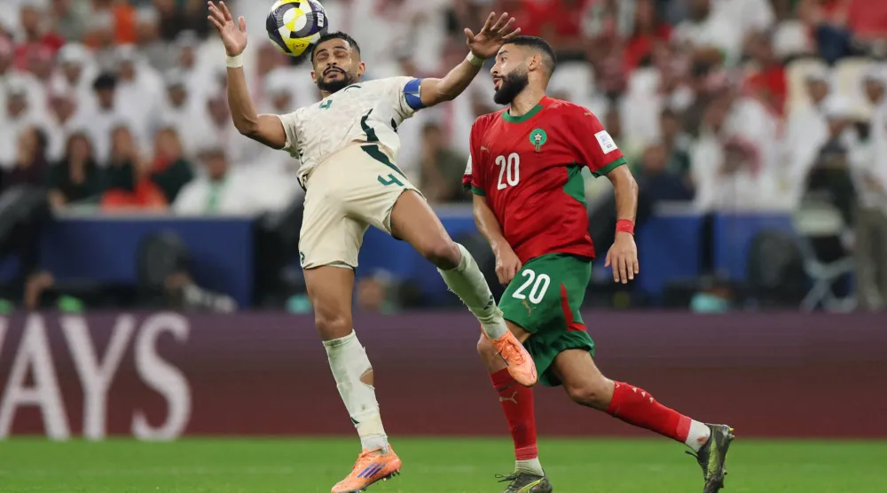 المغرب هزم السعودية وتأهلا سوياً لربع نهائي كأس العرب (رويترز) 