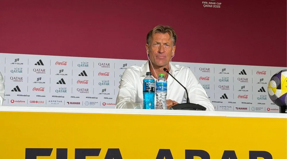 الفرنسي هيرفي رينارد مدرب منتخب السعودية (تصوير: فهد العيسى)