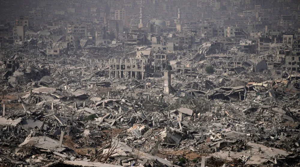 جانب من الدمار جراء الغارات الإسرائيلية على قطاع غزة (أ.ب)