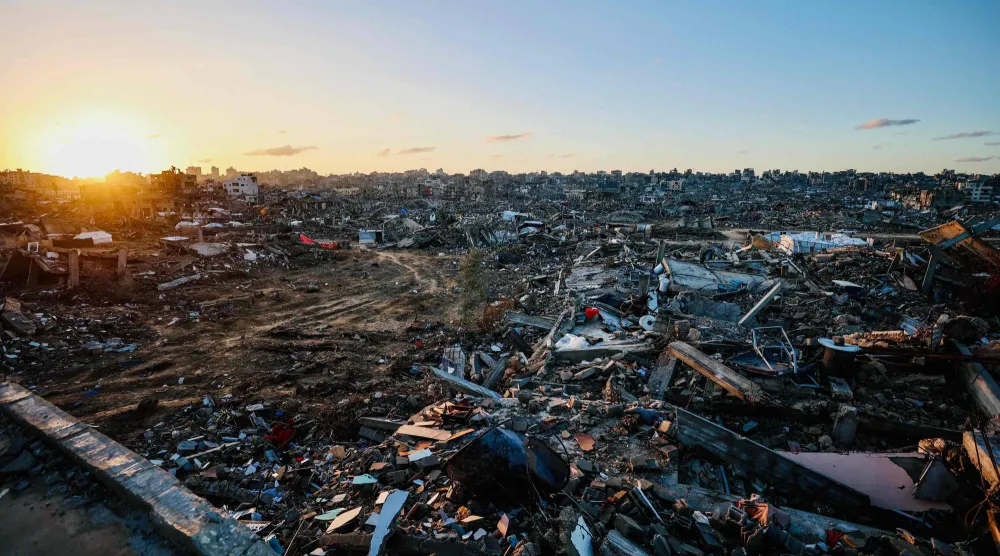 جانب من الدمار جراء الغارات الإسرائيلية على قطاع غزة (أ.ف.ب)