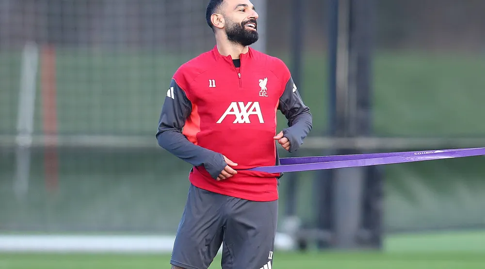 صلاح خلال الحصص التدريبية الأخيرة (د.ب.أ)