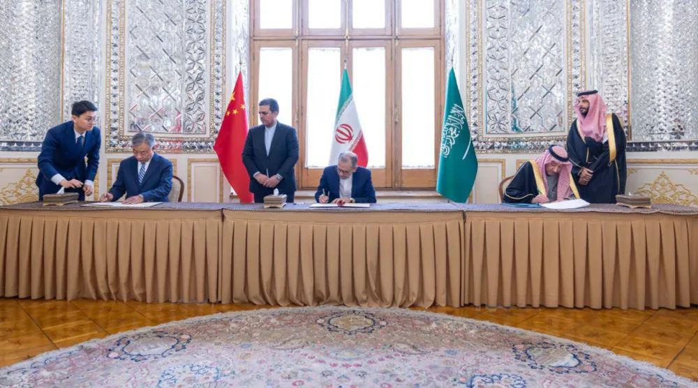 انعقاد الاجتماع الثالث للجنة الثلاثية السعودية الصينية الإيرانية المشتركة لمتابعة اتفاق بكين في طهران (الخارجية السعودية)