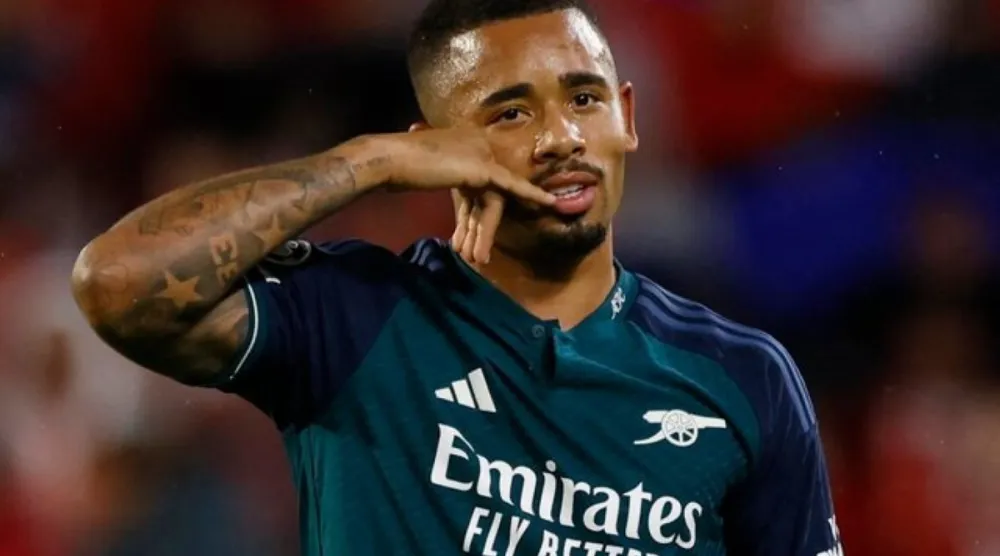 مهاجم آرسنال البرازيلي غابرييل خيسوس (رويترز)