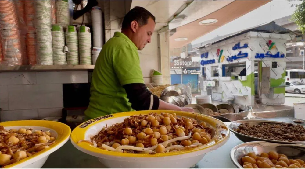 الكشري من الأكلات الشهيرة بمصر (تصوير: عبد الفتاح فرج)