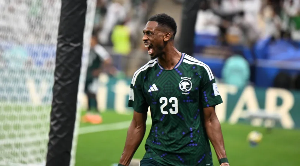 كنو محتفلاً بالهدف الثمين (تصوير: بشير صالح) 